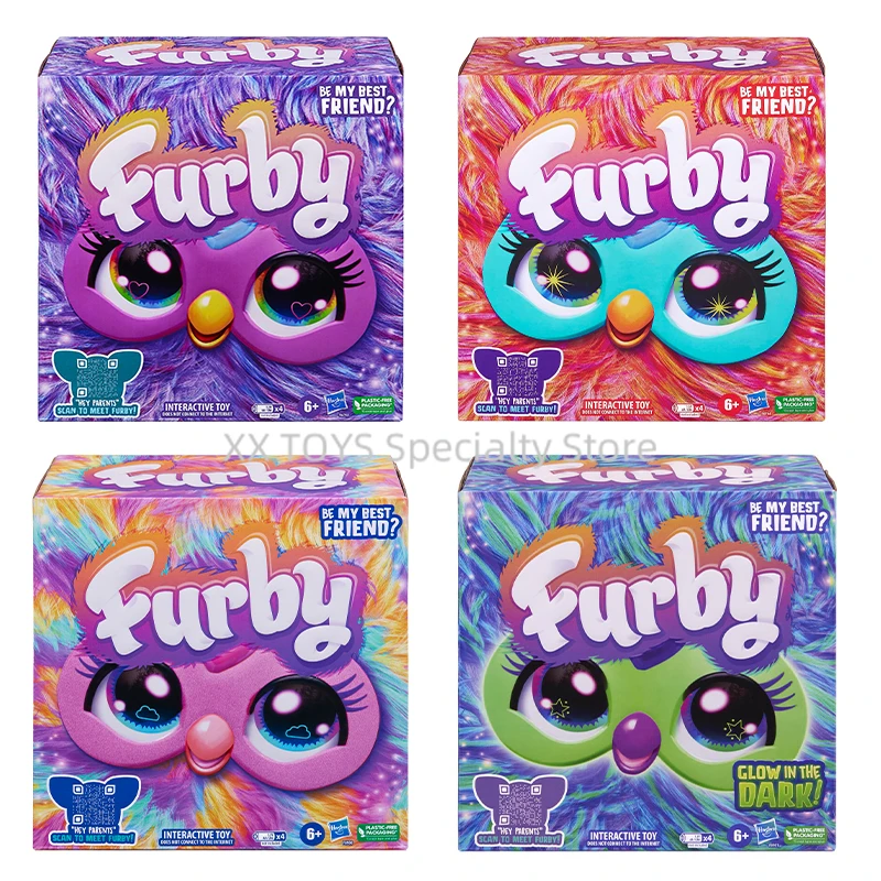 Furby Glow in The Dark Galaxy Edition Interactive Intelligent Plush Electronic Elf Can Sing Voice-Activated Toys New Year's Gift