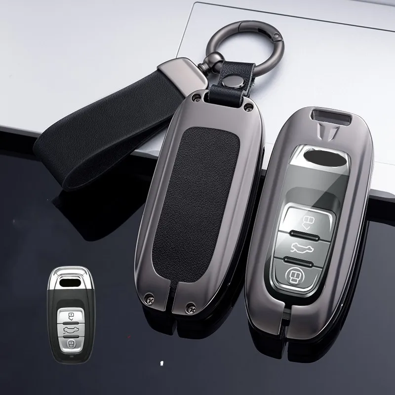 

New Metal Car Remote Smart Key Cover Case Shell for Audi A1 A3 A4 A5 A6 A7 A8 Quattro Q3 Q5 Q7 2009-2015 Accessories