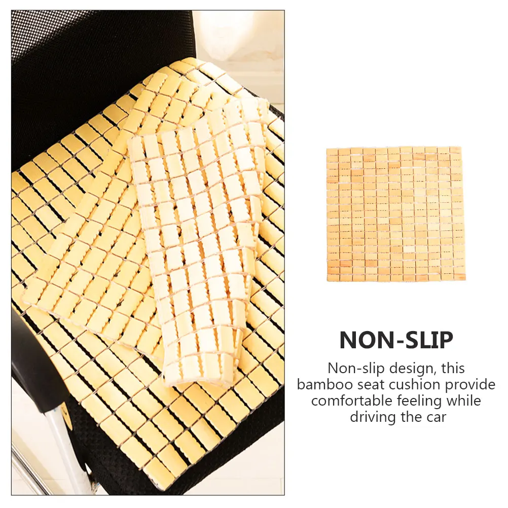 1pc Bamboo Seat Cushions Summer Cooling Chair Cushion Office Car Seat Pad Breathable Bamboo Seat Mats Square Chair Cushion