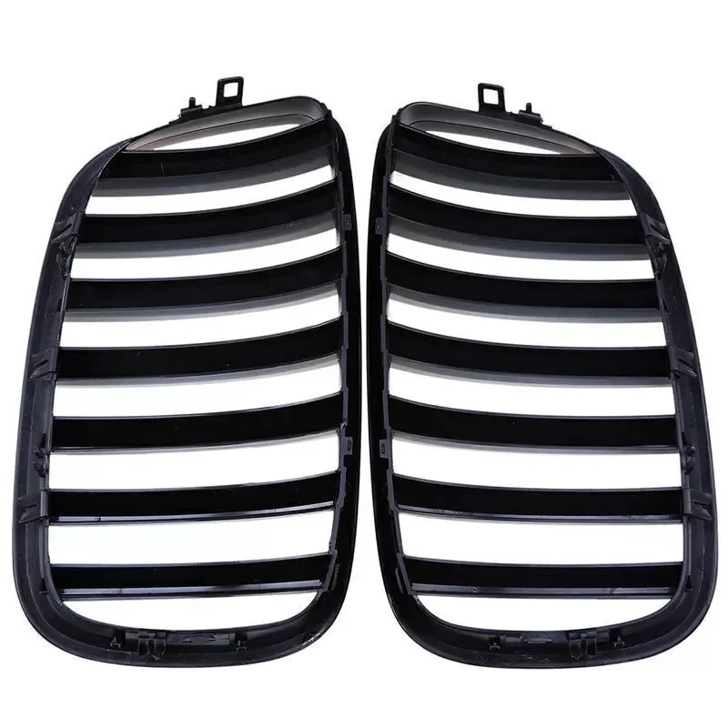 Glänzend schwarze Auto-Frontstoßstangenhaube, Nieren-Sportgrills, Gitter für BMW E70 E71 X5 X6 2007–2013 51137157687   Renngrill