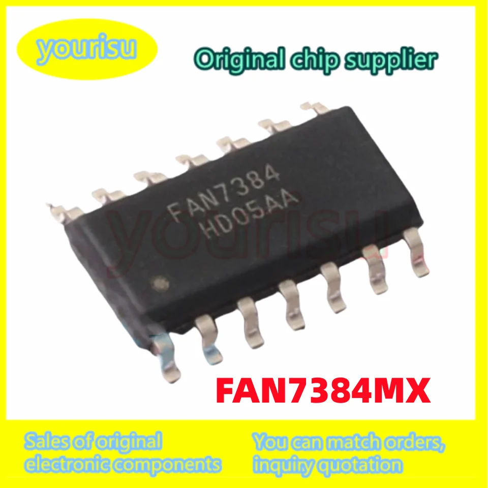 5Pcs/Lot Original authentic FAN7384 FAN7384MX LCD power chip patch bridge driver SOP-14