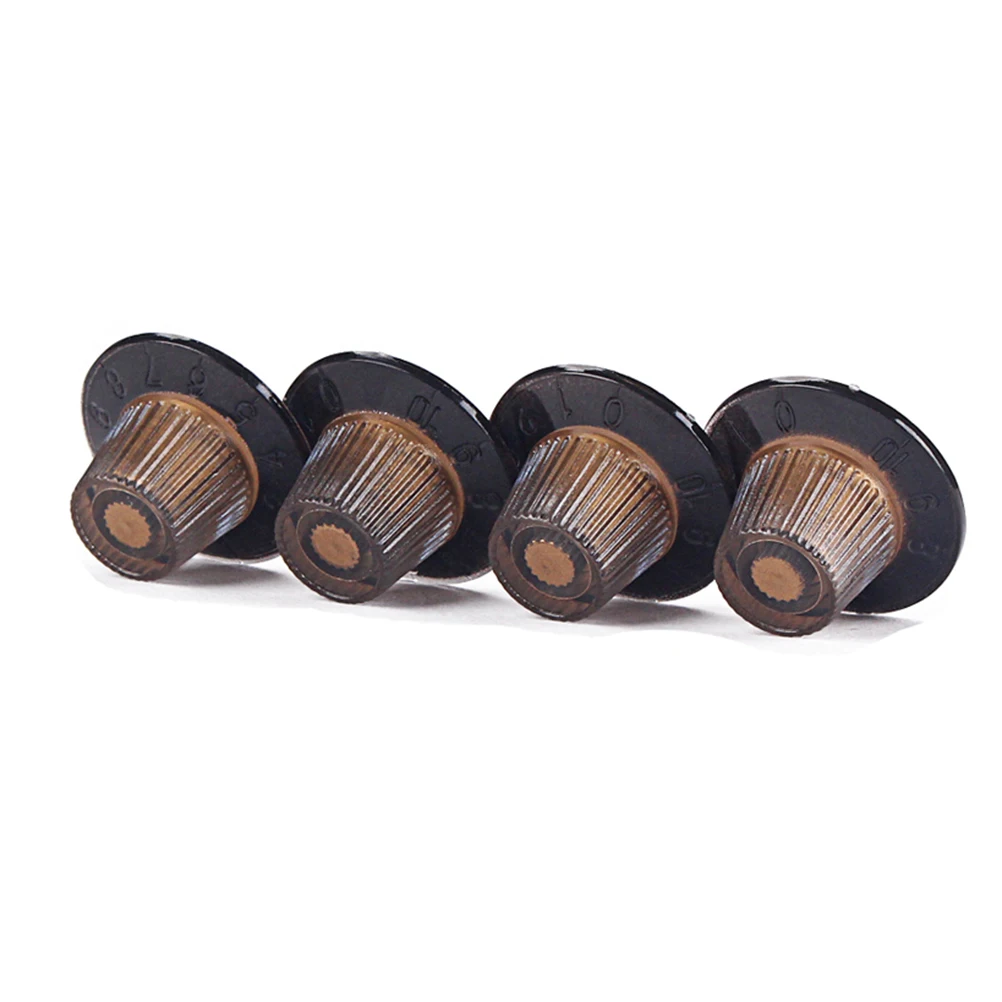 

4pcs High Neck Knob Head For Guitar Plastic Control Amplifier Replacement Fit 6Mm Shaft Diameter Bass Effect Pedal Tools