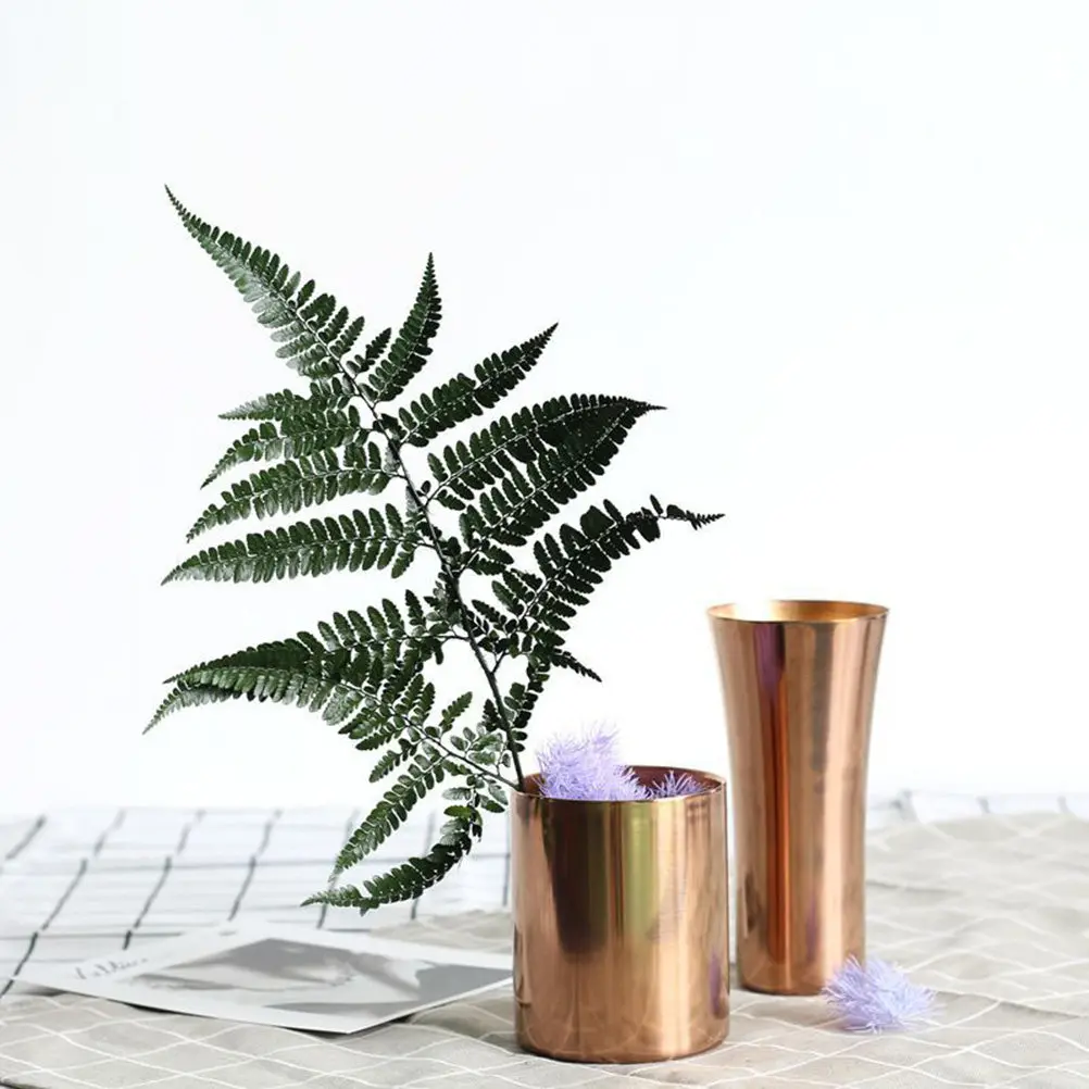 Stainless Steel Holder Multipurpose Cup 400Ml Golden Polished Stable Pen Holder Modern Vase Container Stainless Steel Cup