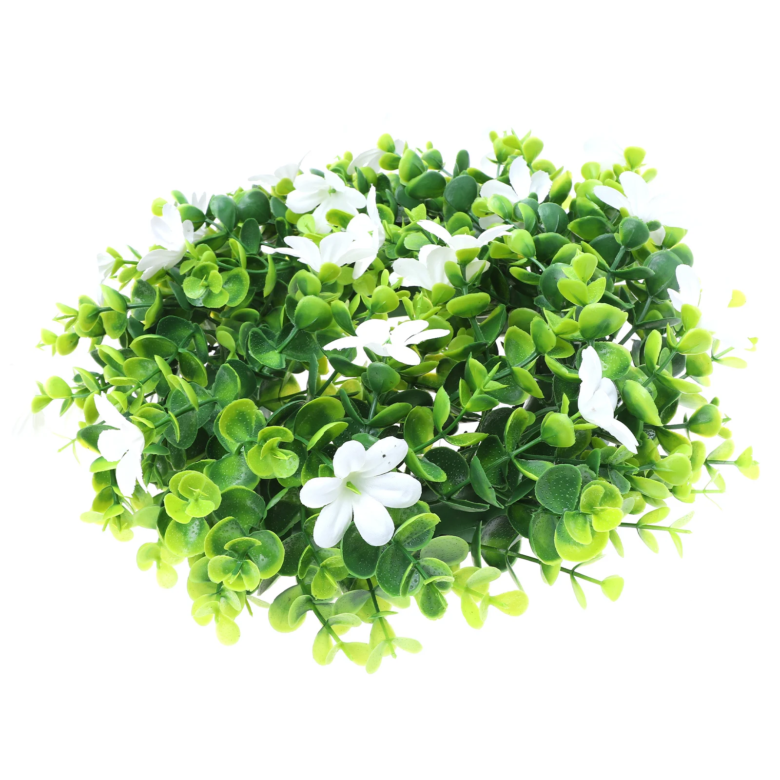 

Simulated Grass Ring Wreath White Baby Flower Pendant Door Wall Hanging DecorGarl Decor Wreath Adorn Party Supply Door