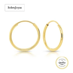 Endless Hoop Earrings 14K Gold Filled Earrings 10 Size Gold Jewelry Gold Hoop Earrings Brincos Wholesale Women Earrings