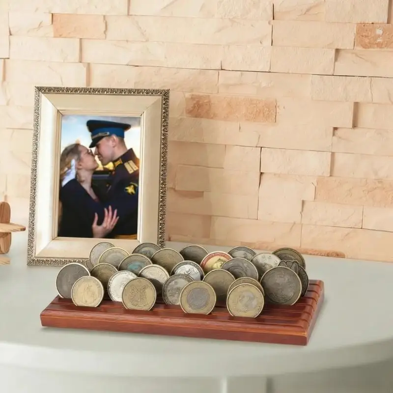 

Coin Holder Featuring MultiTier Configuration Allowing Display Showcase Stand Suitable for Enthusiasts Present