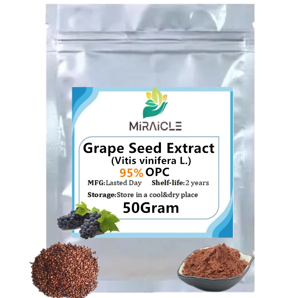 

50-1000g Экстракт семян винограда Extracto de semilla de uva 95% O P C Grape seeed Extract