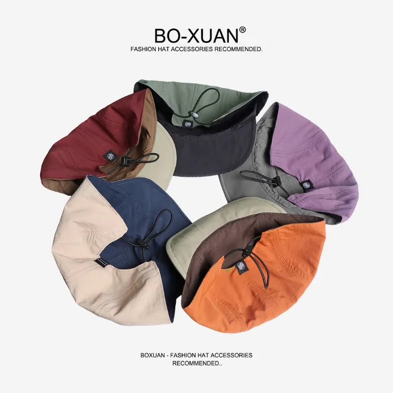 New Fashion Double-sided Quick-drying Baseball Caps for Men and Women Summer Outdoor Leisure Sunshade Retro 5-panel Camping Hat