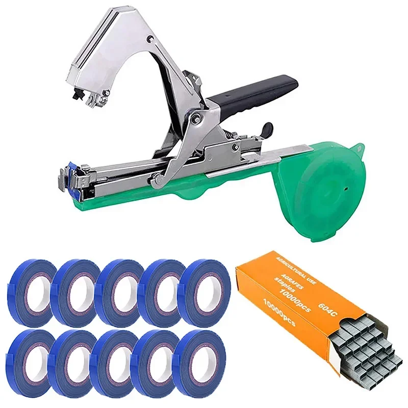 Garden Hand Tools Garden Binding Machine Garden Gardening Grafting Tool Hand Tie Machine Red/Blue Tie Machine Strap Set