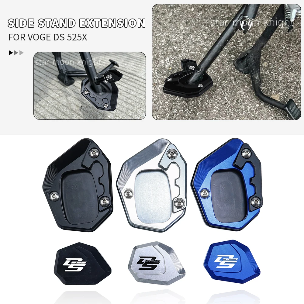 

For Voge DSX525 DS525X DS 525 X 2022- Motorcycle Side Bracket Support Base Foot Pad Extension Kit Parking Enlarged