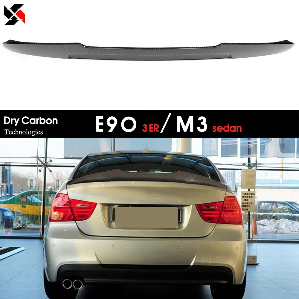 

Dry Carbon Workmanship 3*3 Highick Real Caron Fiber Rear Deck Spoiler Wing Decktails For BMW E90 3 Series & M3 Sedan 2006 - 2011