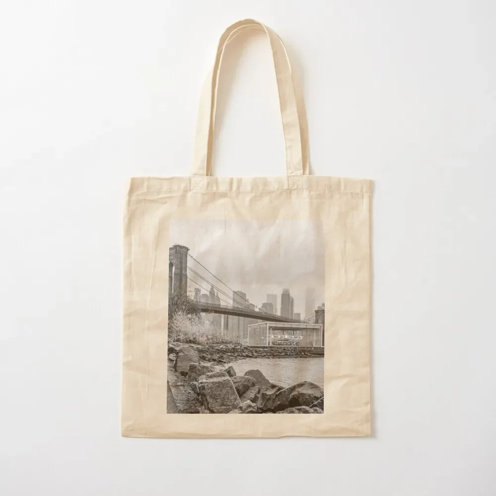 

Brooklyn Bridge and Jane's Carousel Tote Bag tote bags aesthetic Canvas cute