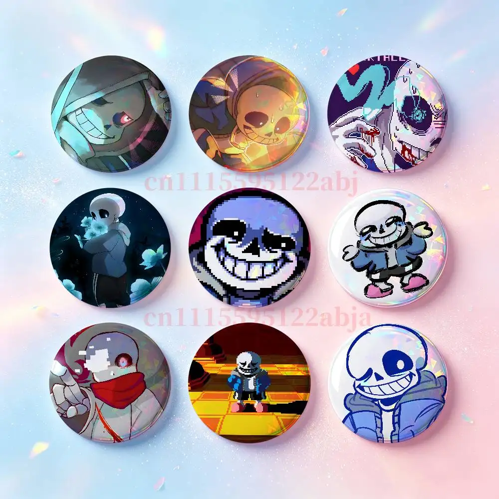 U-Undertale S-Sans Badges 25 32 44 58 75 mm Round Customizable Wholesale Fan goods Self-made fan freebies