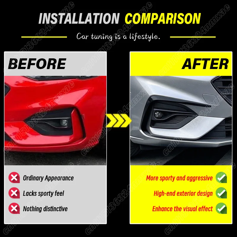 For Ford Focus ST Line 2019 2020 2021 2022 Car Front Air Knife Easy Installation For Vehicle Exterior Decoration Body Mod Kit