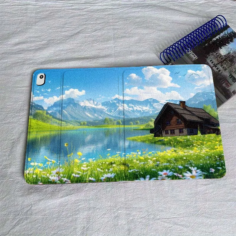 

Sunflower House Scenery Art For iPad Pro Air Mini 2 3 4 5 6 7 7th 8th 9th 10th 11th 10.2 9.7 10.5 10.9 11 12.9 13 Tablet Case