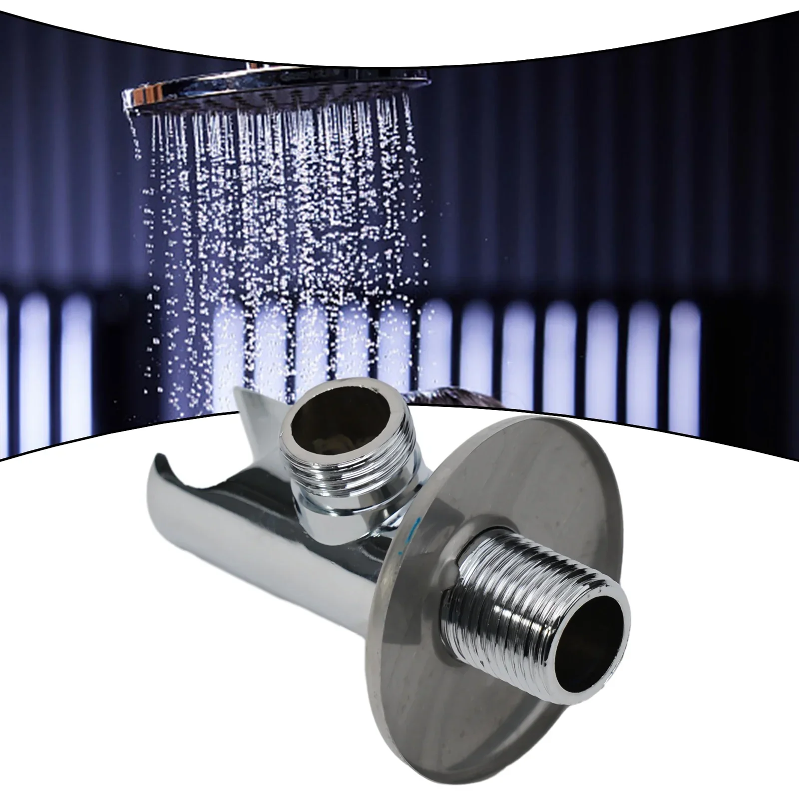 Bathroom Bracket Shower Holder Metal Shower Room Nozzle Water Inlet Adapter Chrome Plated Concealed Shower Hardware Bathroom