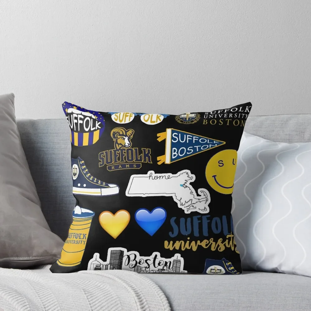 

Suffolk University Throw Pillow Decorative Sofa Cushion Decorative Cushions pillow