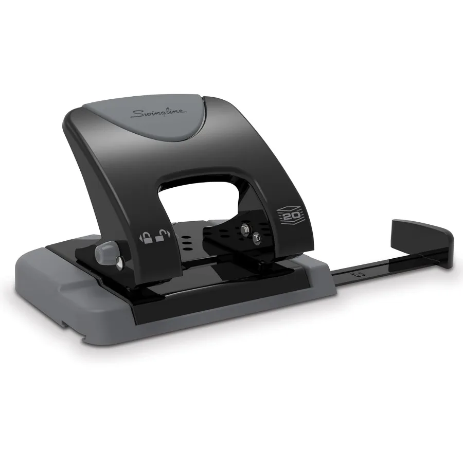 20 ورقة من Swingline 2 Hole Punch مع SmartTouch مقبض مريح منخفض الجهد ودليل محاذاة للمستندات الفعالة O