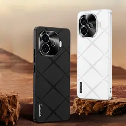 Matte Leather Case for VIVO IQOO Z9 Turbo Case Aluminium Lens Protection Hard Cover for VIVO IQOO Z9 Turbo Case