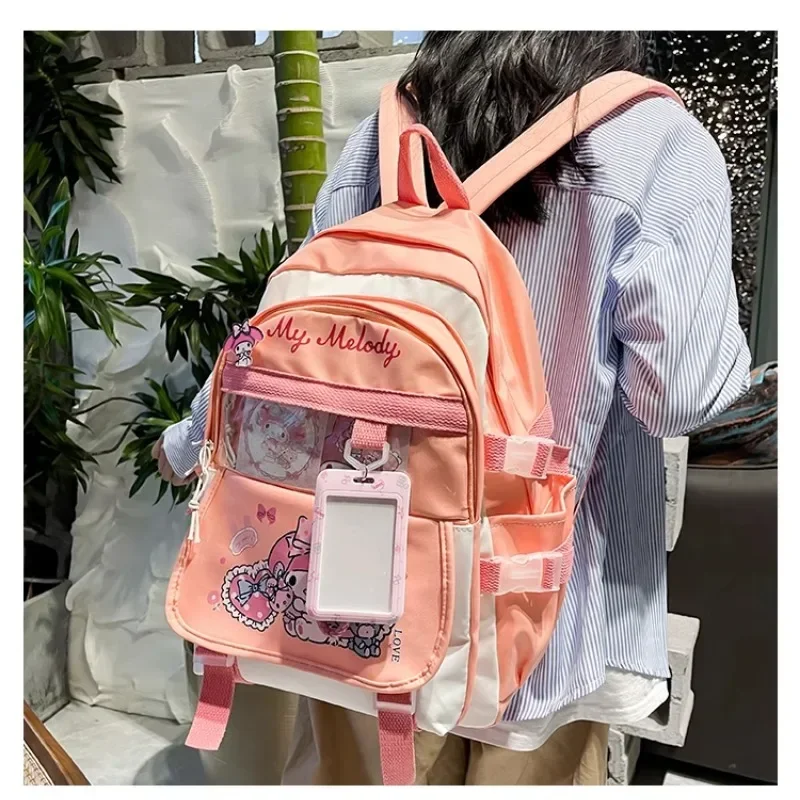 Sanrio Kuromi My Melody Schoolbag Kawaii Large Capacity Girl Heart Cute Primary School Junior High School High Value Backpack