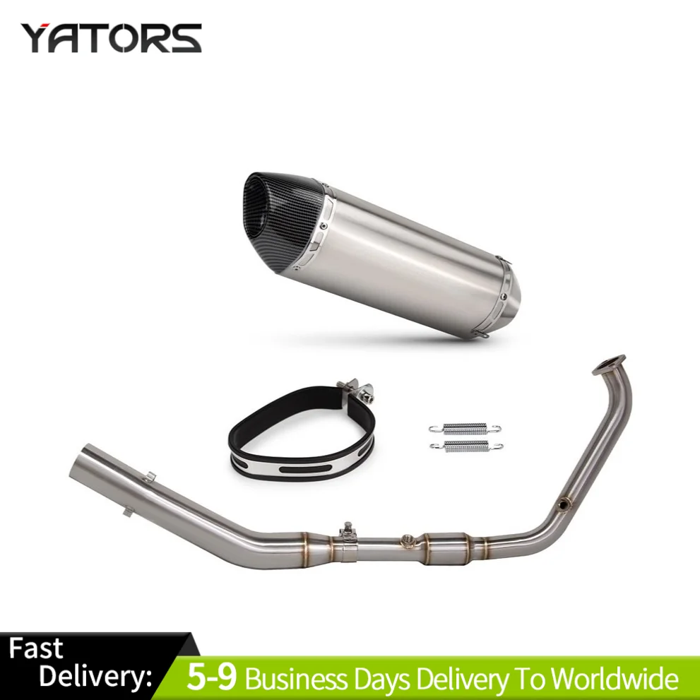 

Exhaust Systems Exhausts Pipes For Yamaha MT15 2017-2024 YZF R15 R125 Exhaust Header Mid Link Pipe With Muffler