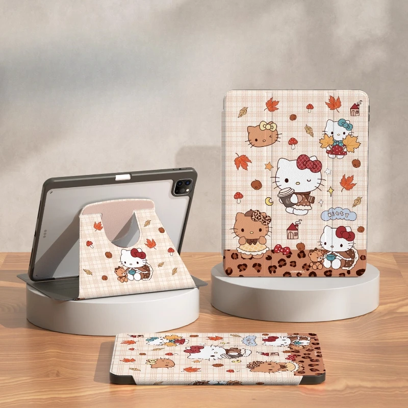 

Чехол Hello Kitty для iPad 8, 9, 10, 10.2 дюйма, Air 4, 5, 10.9 дюйма, M2, M3, A16, 11 дюймов, защитный чехол для Pro 4, 5, 6, 12.9 дюйма, M4, 13 дюймов, чехол для планшета