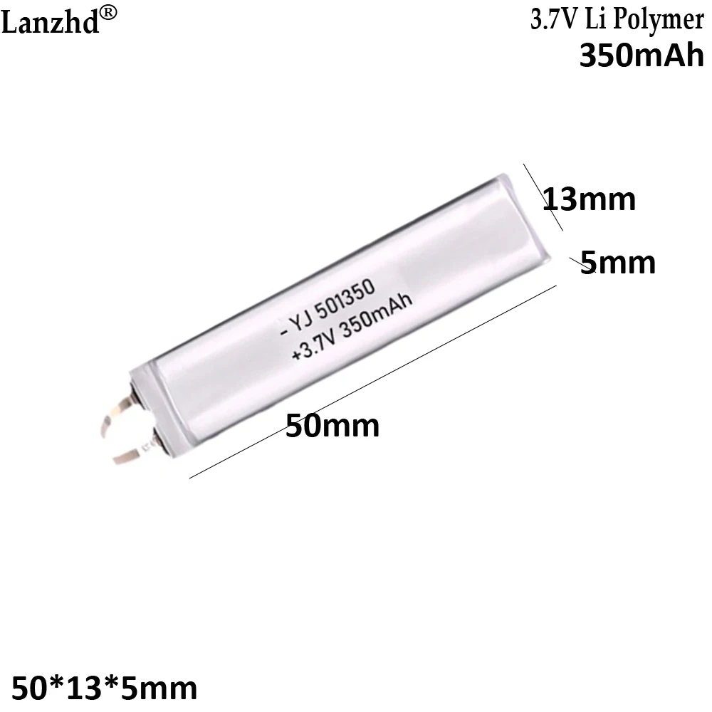 ternary polymer battery 501350 350mAh For water replenishment device, toy digital, , Bluetooth headphones, electric toothbrush
