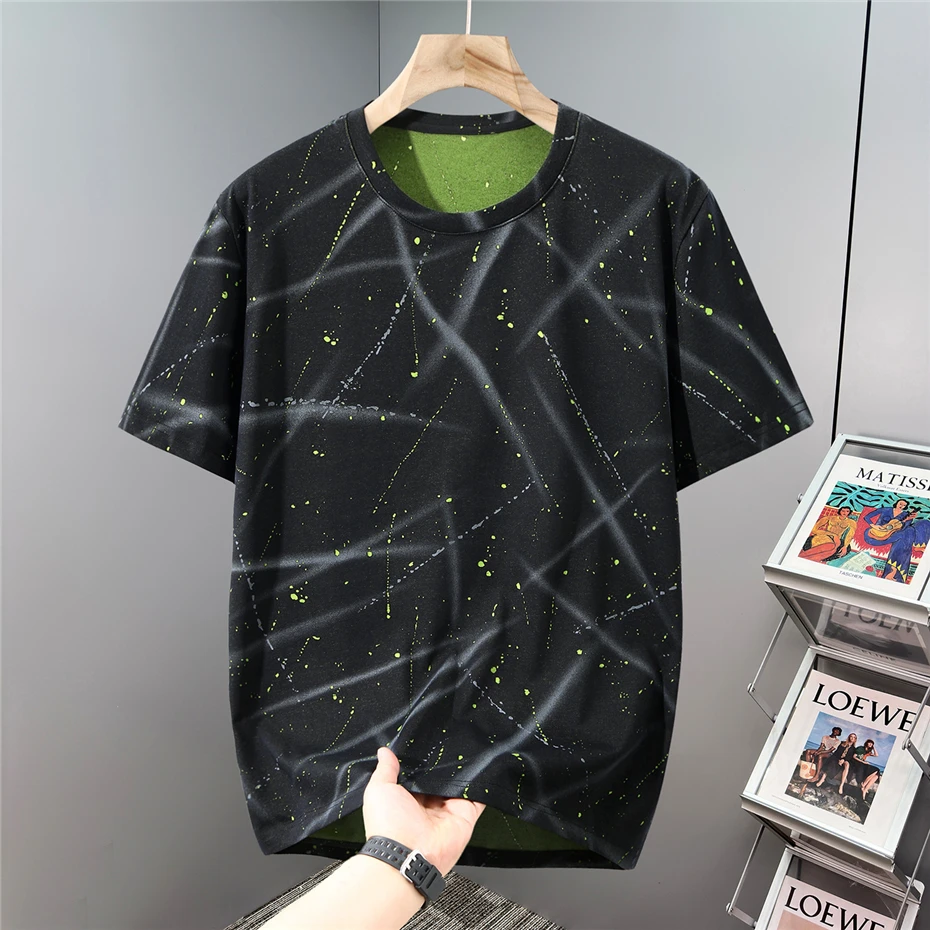 11XL Plus Size T-shirt Men Summer Short Sleeve Tops Tees Fashion Casual Print Tshirt Male Big Size 11XL 10XL