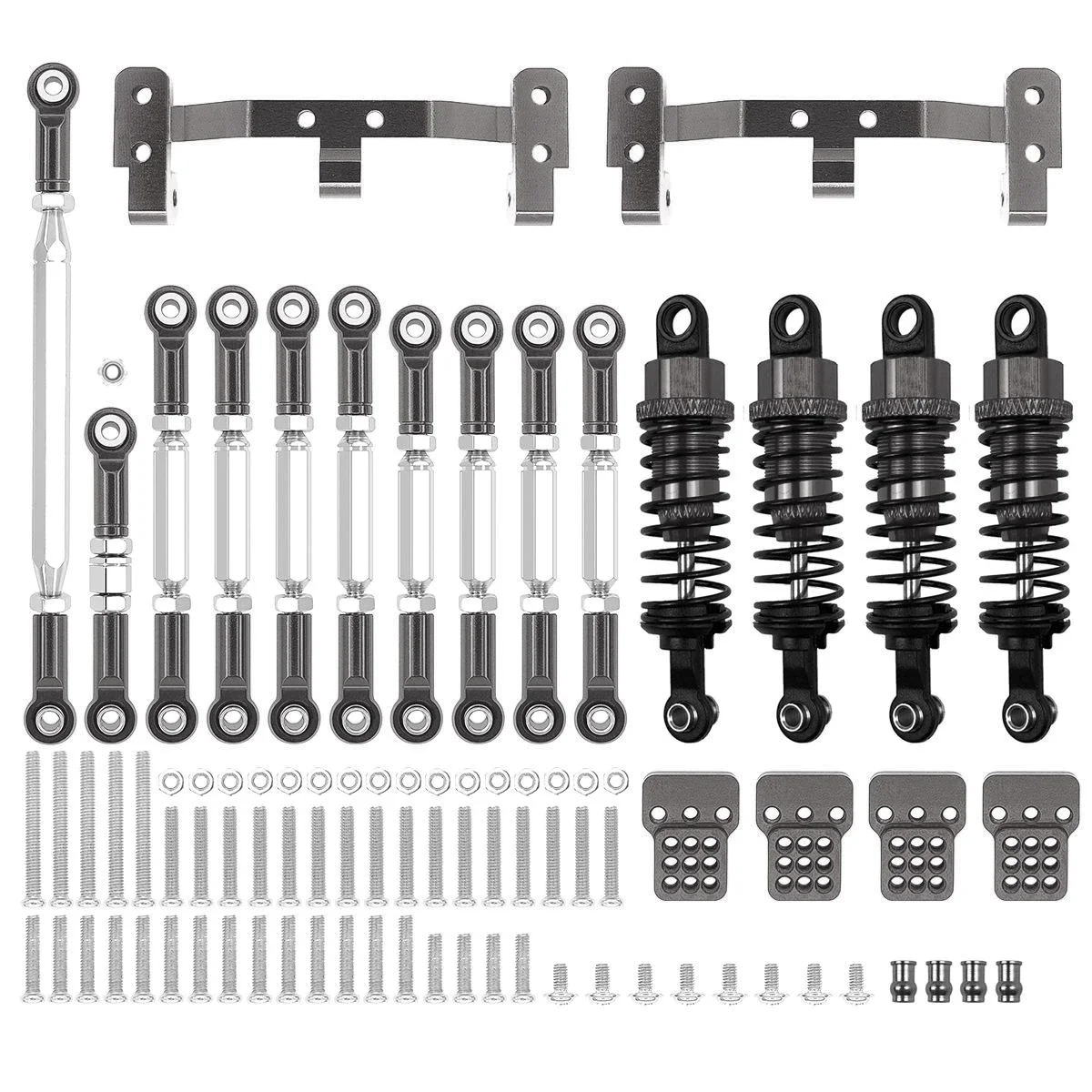 Metall Chassis Link Rod Zugstange Halterung Stoßdämpfer Sets für mn d90 mn99s RC Auto Upgrades Teile Zubehör