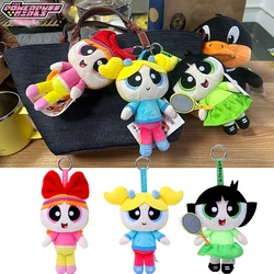 15cm New The Powerpuff Girls Plush Keychain – Fun and Adorable Accessory for Bags and Keys