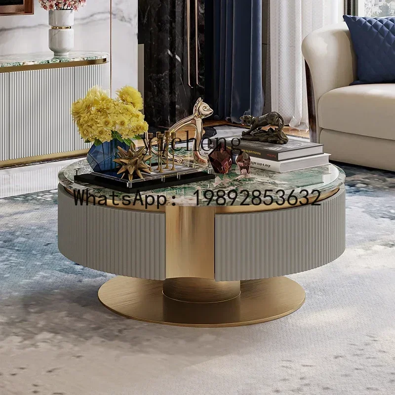 

X-29 light luxury coffee table post-modern model room living room furniture Italian high-end fashion marble oval machine table
