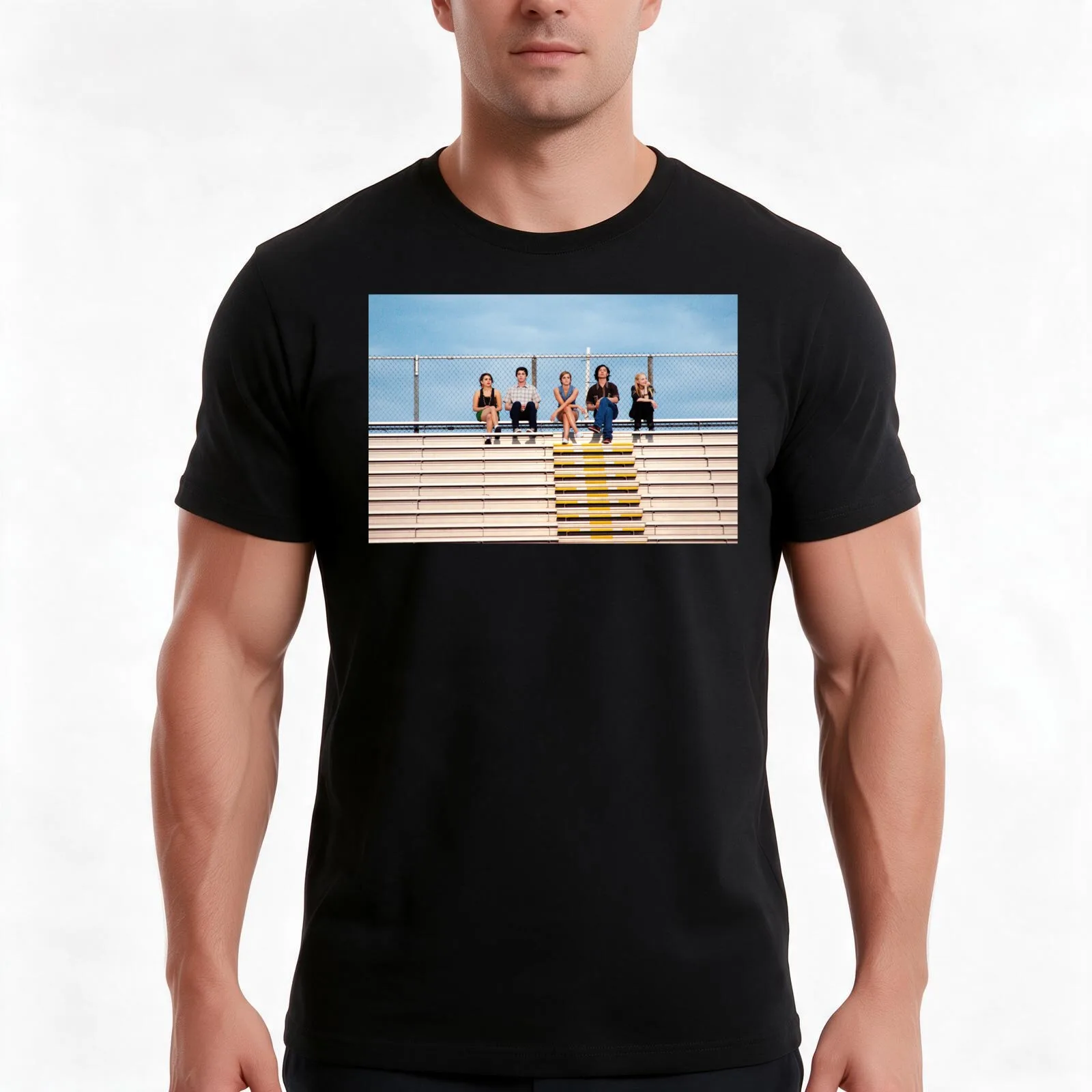 The Perks of Being a Wallflower Cast T-Shirt, Summer Casual Cotton Tee, Oversized Streetwear Tops, Vintage Graphic Print