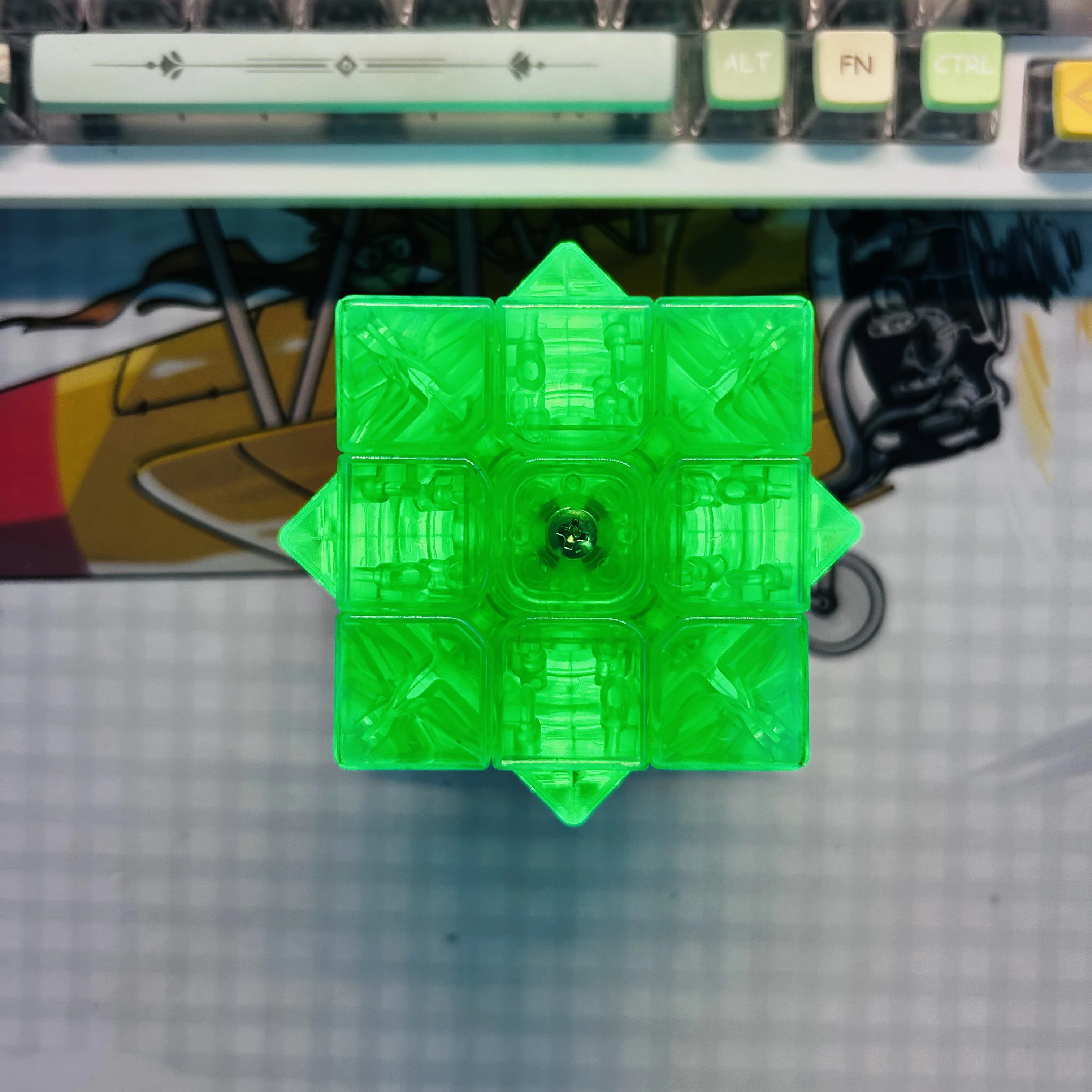 Edición limitada Moyu Cube AoLong V2 3x3 verde transparente mágico 3x3x3 Speed Cube Fidget Toys Cubo mágico rompecabezas