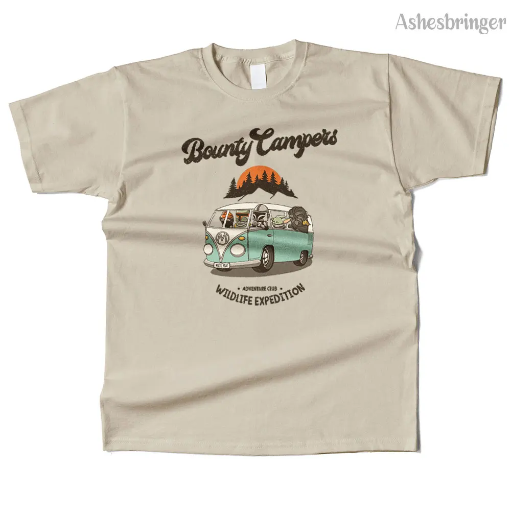 Mens Cotton Bounty Campers Graphic High Quality T Shirt Street Casual Style Tee for Men and Women