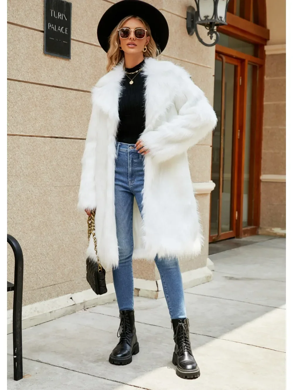 Women\'s Warm Faux Fox Fur Long Coat Winter Leisure Long Jacket Windbreaker Women Thick Fluffy Luxury Bontjas Outerwear