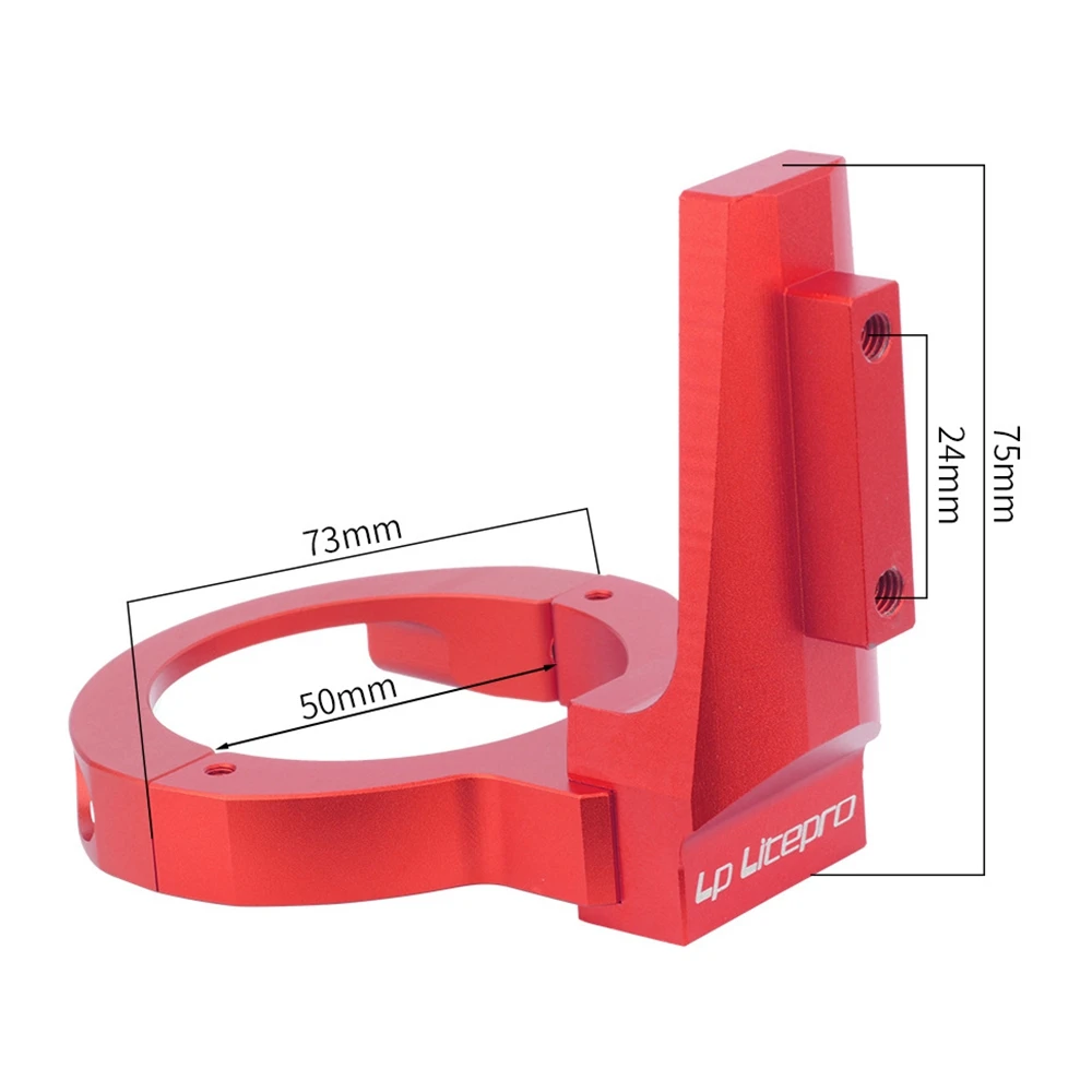 

LP Litepro Folding Bike Front Package Mounting Seat 50mm Inner Diameter for K3 Plus/412/P8 Pig Nose Bracket Bicycle A jasmine