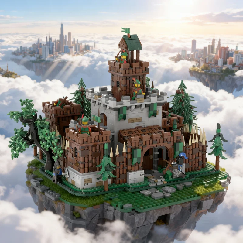 3822pcs MOC Castle Forestmen Forestmen's Castle Model Building Blocks Architecture Christmas Gift Toys Creative Assemble Brick