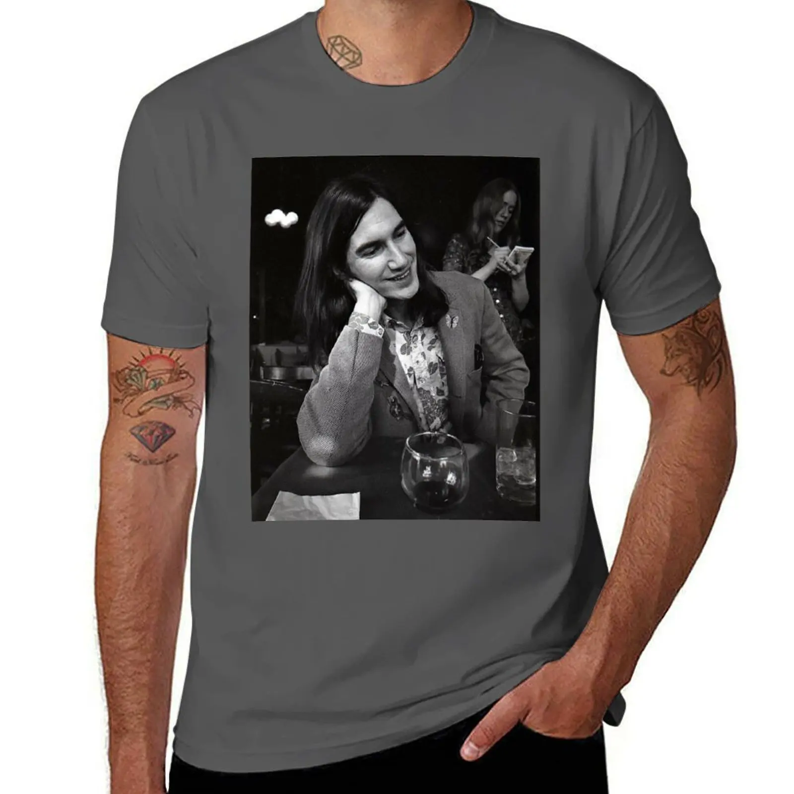 

Футболка Townes Van Zandt at a bar, футболки для мужчин, белая хлопковая футболка, хлопковые футболки, футболка высокого качества