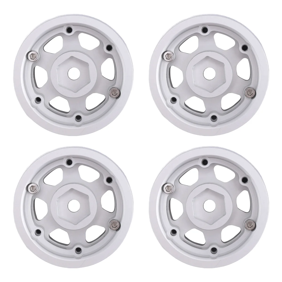 

NEW 4PCS 1.55 Metal Beadlock Wheel Rims Hub for 1/10 RC Crawler Car RC4WD D90 TF2 MST Jimny Tamiya CC01 LC70 Axial 90069,2