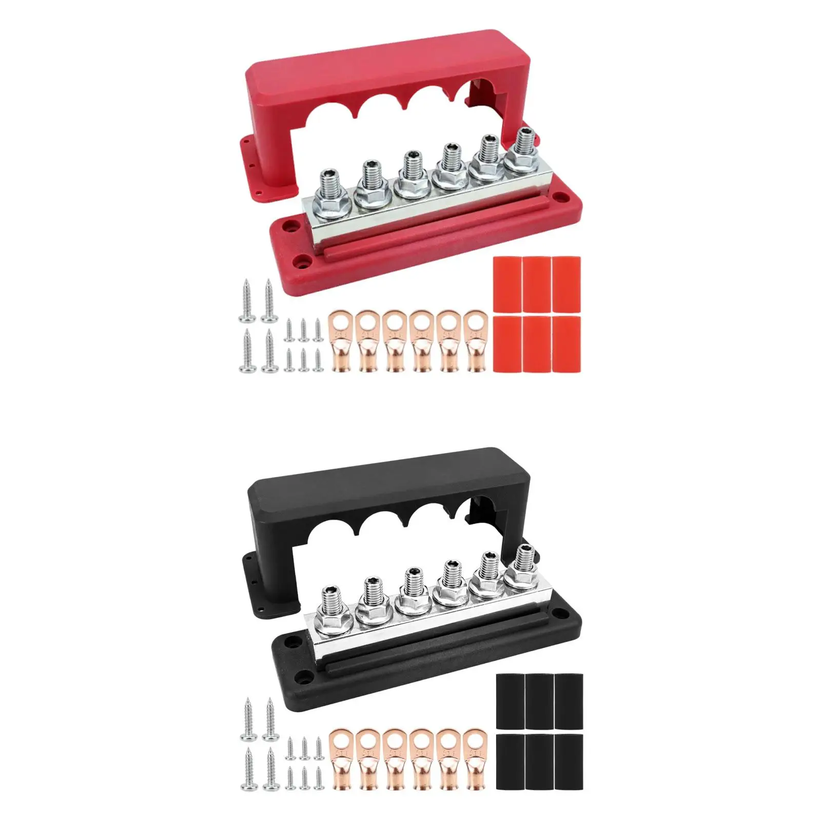 Power Distribution Block with Busbar And Cover, High Current, Good Conductivity, 600A, 12-48V, for , Truck, , RV,