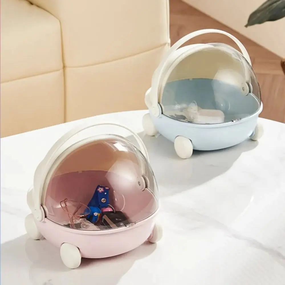 Cute Baby Cradle Shape Doll Baby Bed Lidded Dust-proof Desktop Decor Storage Container Dolls Accessories for Labubu
