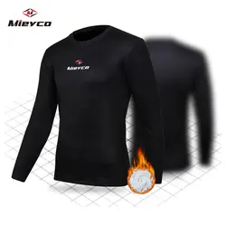 Cycling Black Jersey Compression 2024 Full Sleeve Underwear Keep Warm Top MTB Road Bike Full Sleeve Winter Fleece