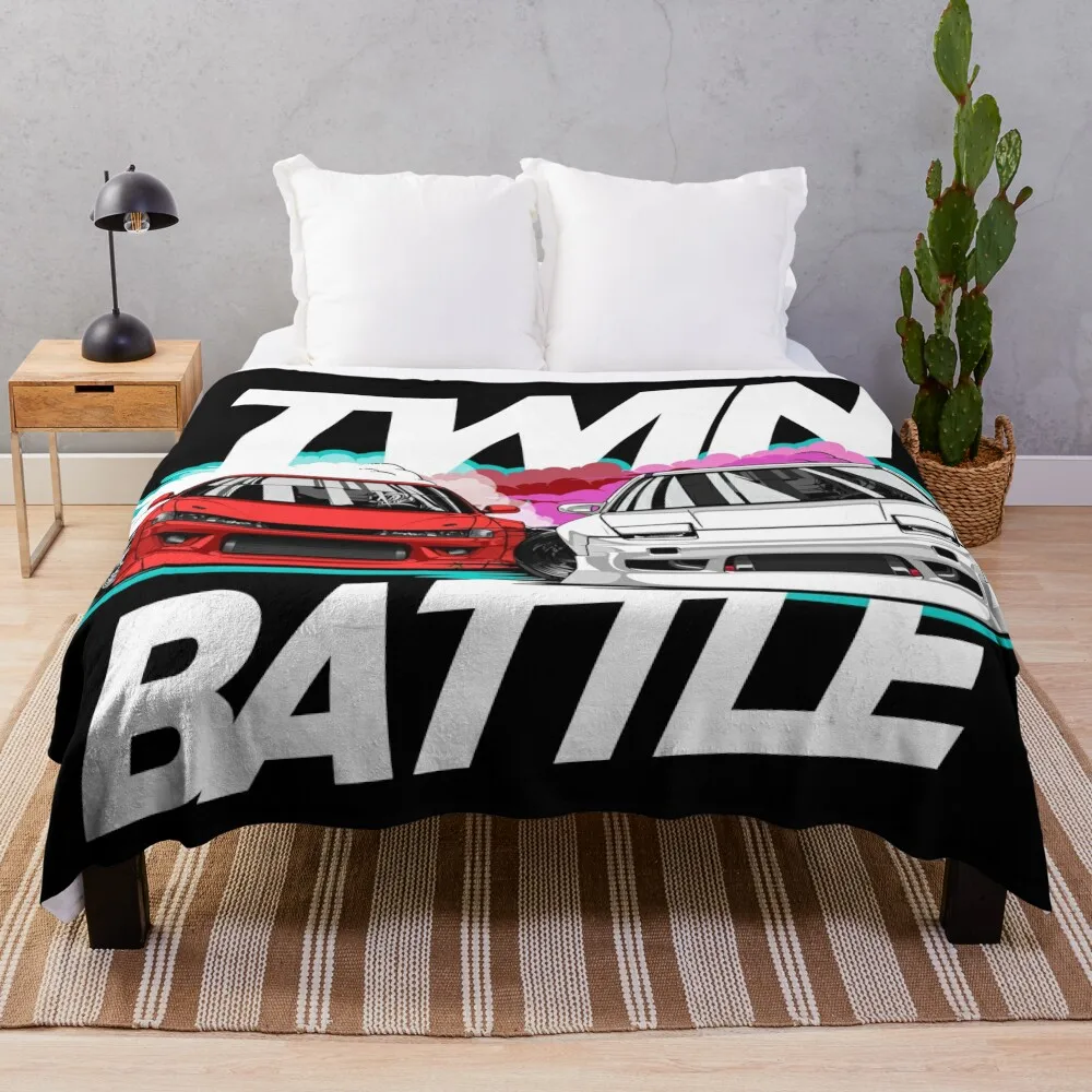 

Nissan schassis twin drift battle Throw Blanket Giant Sofa manga Stuffeds Decorative Throw Blankets