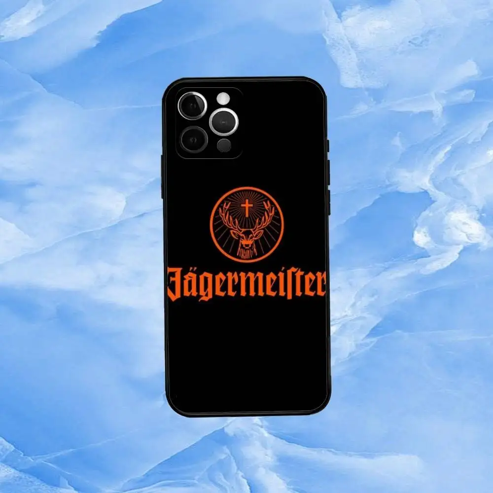Custodia per telefono H-Hot J-JaegermeisterS per iPhone 17,16,15,14,13,12,11 Plus,Pro Max,XS, cover nera in morbido silicone