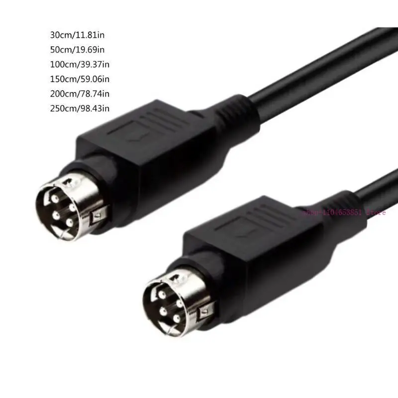 4Pin DIN Male to Male Adapters Extension Cable for R1700BTR1600TIII Speaker Solid Connection Cord Din 4pin Male Wire 0XLA