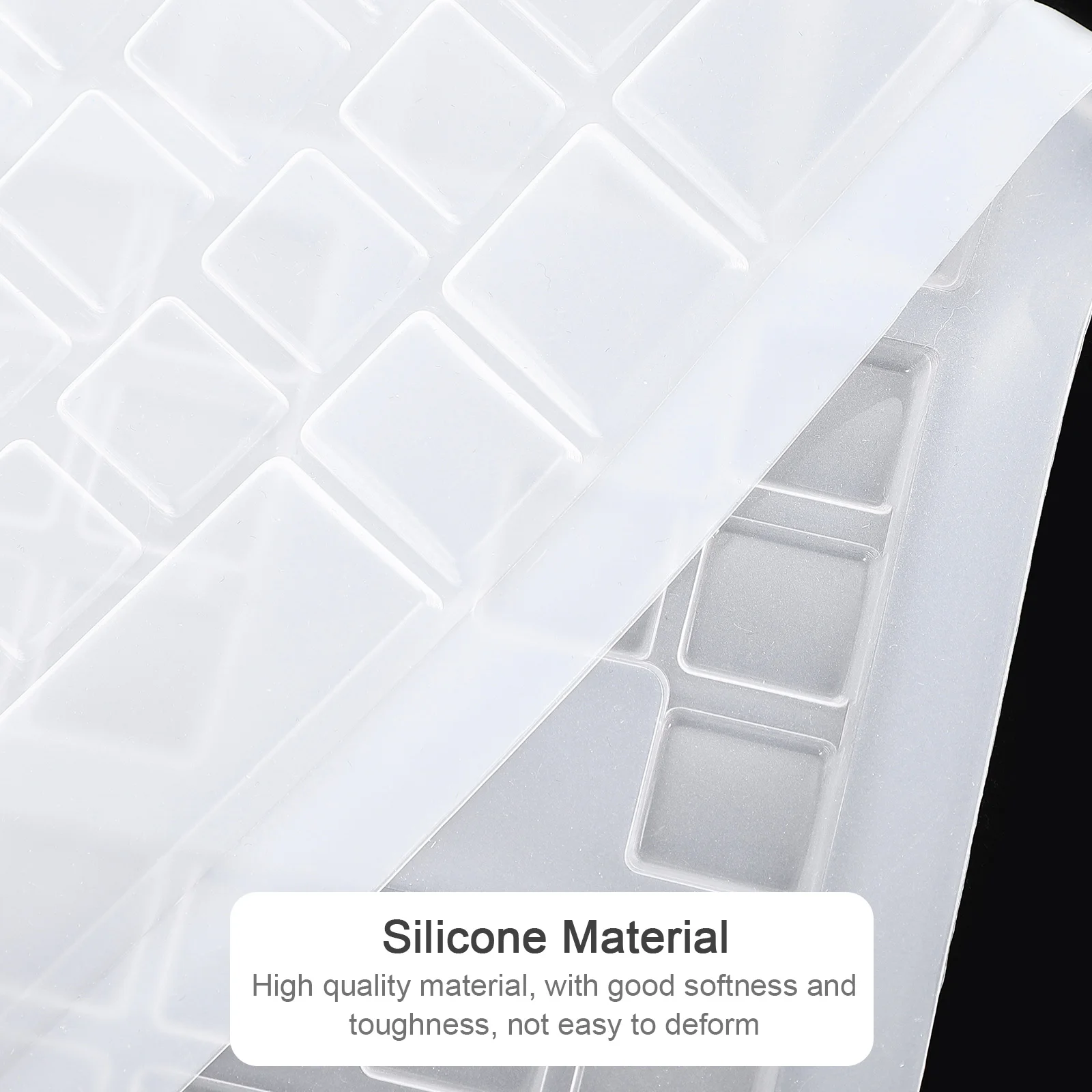 2pcs Silicone Keyboard Cover For Mk345 Ultra-Thin Full Coverage Dustproof Durable Protector Skin For Laptop Keys Notebook Pc