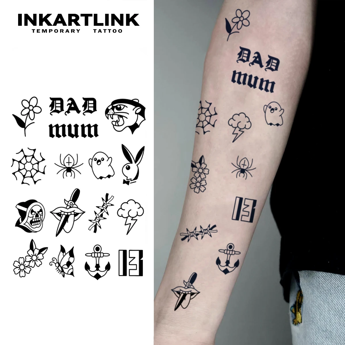Finger Spider temporary tattoo sticker, waterproof magic tattoo, lasts to 15 days fake tattoo, semi permanent tattoo