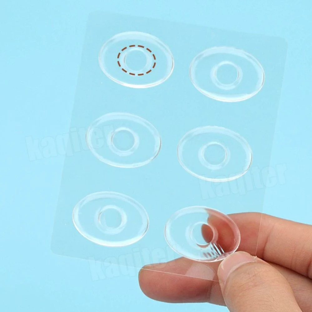 6 unids/hoja de Gel suave para pies, almohadilla de silicona para eliminación de maíz en el pie, parche para el ojo de pollo, cuidado de la salud, parche para calmar el dolor, cuidado de la salud