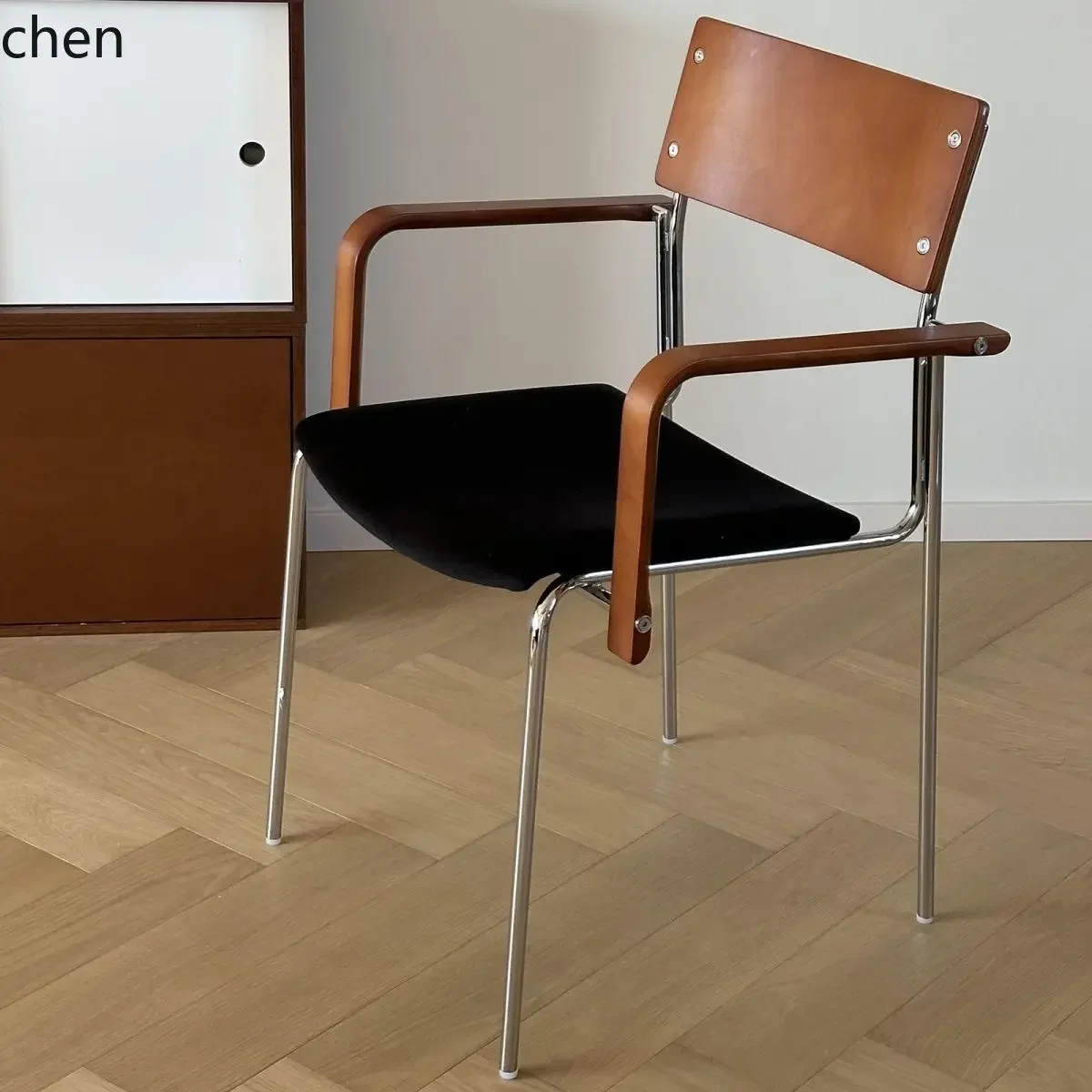 PYH Modern Simple Office Chair Dining Vintage Chair Leisure Backrest Chair Home Stackable