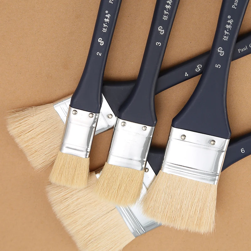 6 single-pack wool brush brush, fine art painting gouache watercolor paint oil painting special row brush, shading brush